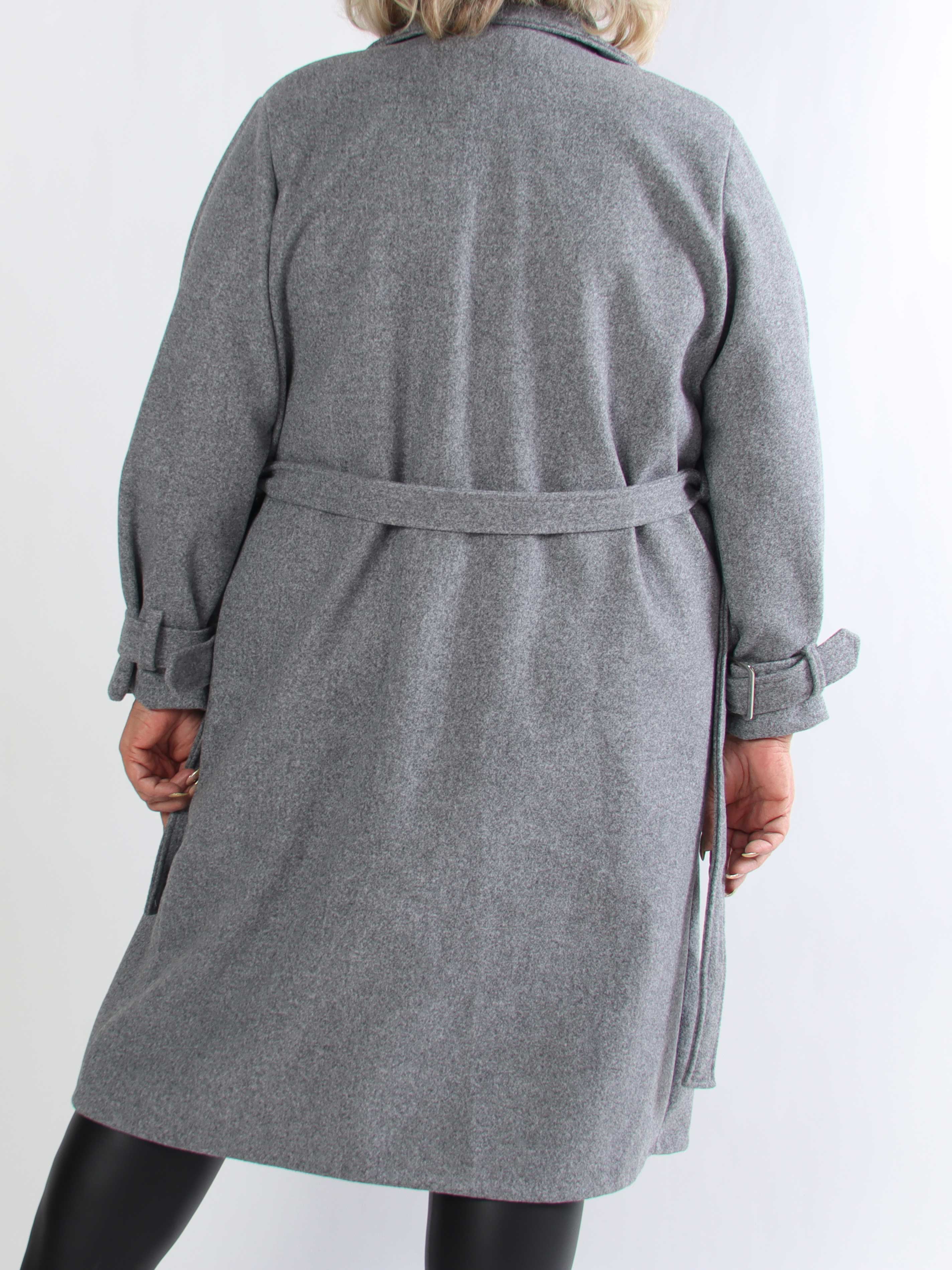 Sharpay Coat - Plus size trenchcoat med knytband